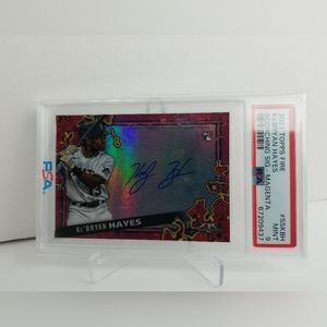 2021 Ke'Bryan Hayes RC Auto Topps Fire Scorching Signatures  Magenta 3/25 -PSA 9